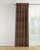 Readymade curtains in beige color coffee textured design polyester fabric 